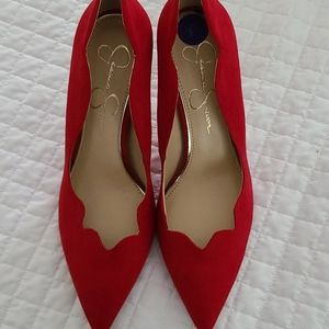 Never Worn Jessica Simpson Red Pumps